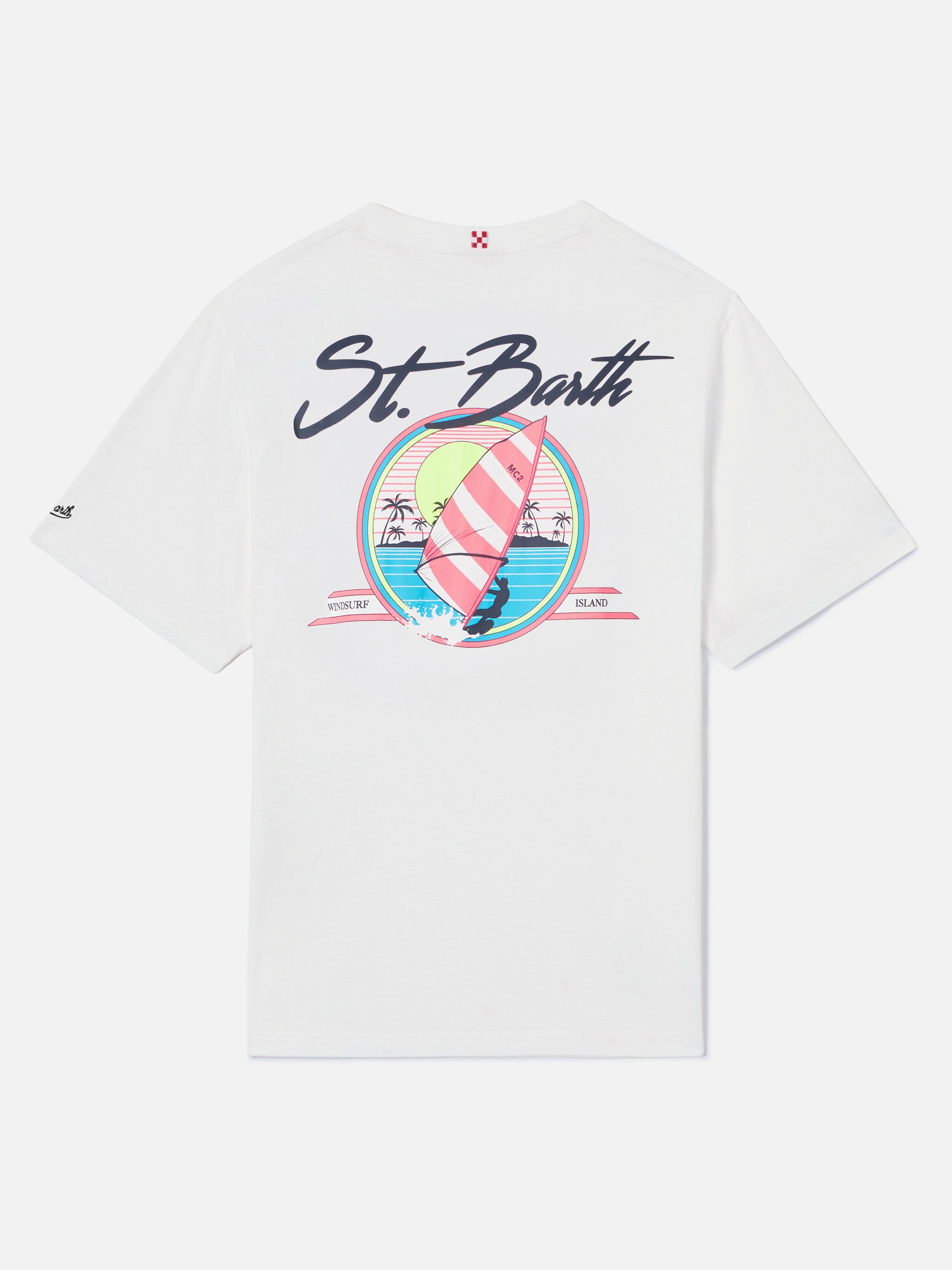 mc2-saint-barth-st-barth-surf-t-shirt-uomo-bianca-in-cotone image 1