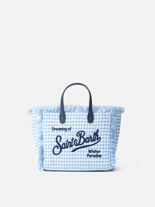 mc2-saint-barth-vanity-mini-pied-de-poule-shiny-azzurro-chiaro image 1