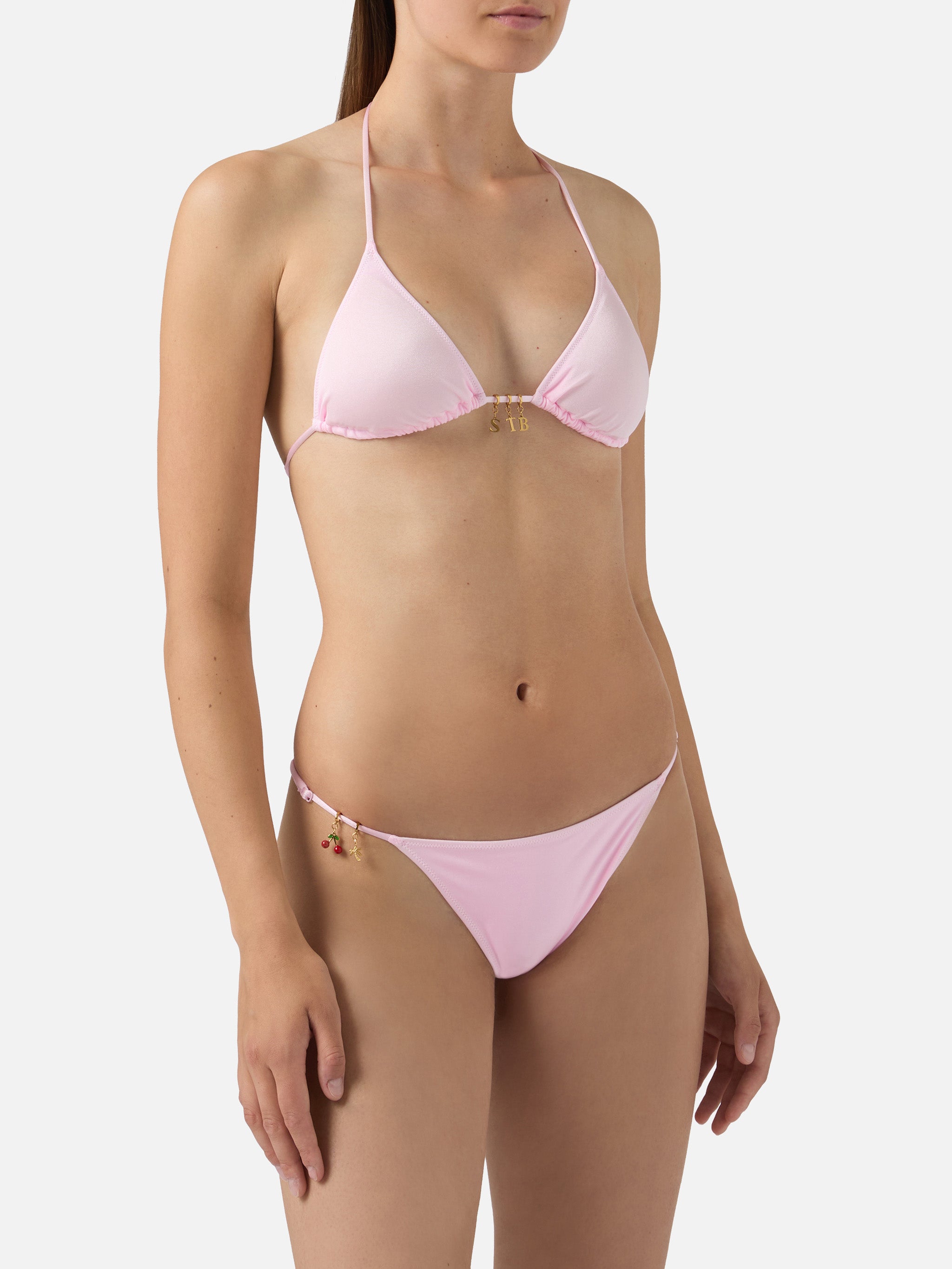 bikini-lezzy-da-donna-mc2-saint-barth-triangolo-in-tessuto-glossy-finish-rosa-co image 2