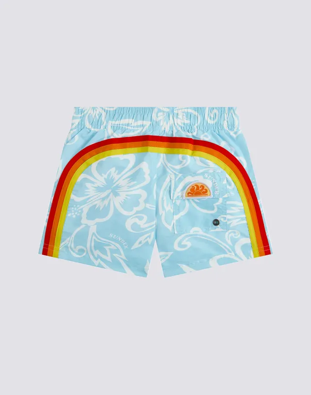 sundek-costume-bambino-a-pantaloncino-con-vita-elasticata-stampa-archive-hibiscu image 1