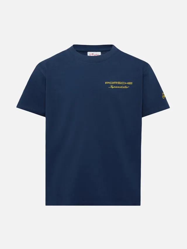 mc2-saint-barth-t-shirt-boy-cotone-porsche-speedster-blu-navy image 1