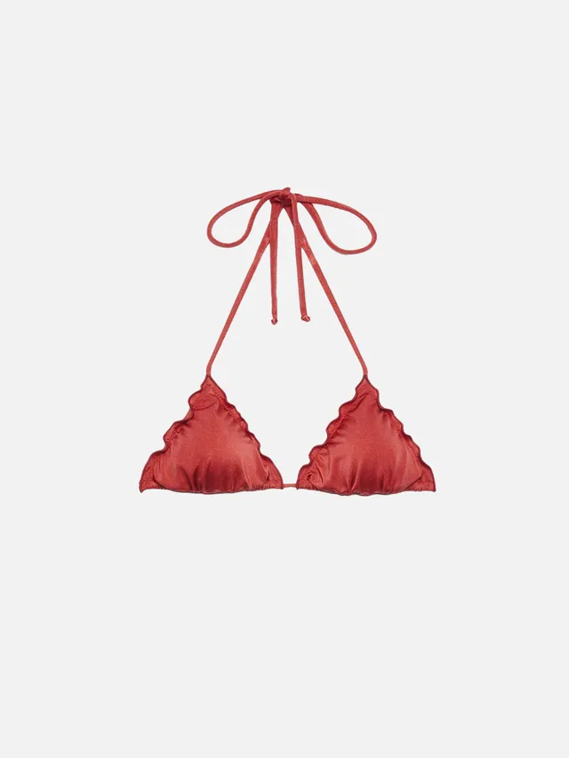 mc2-saint-barth-top-sagittarius-triangolo-shimmer-rosso-mattone image 1