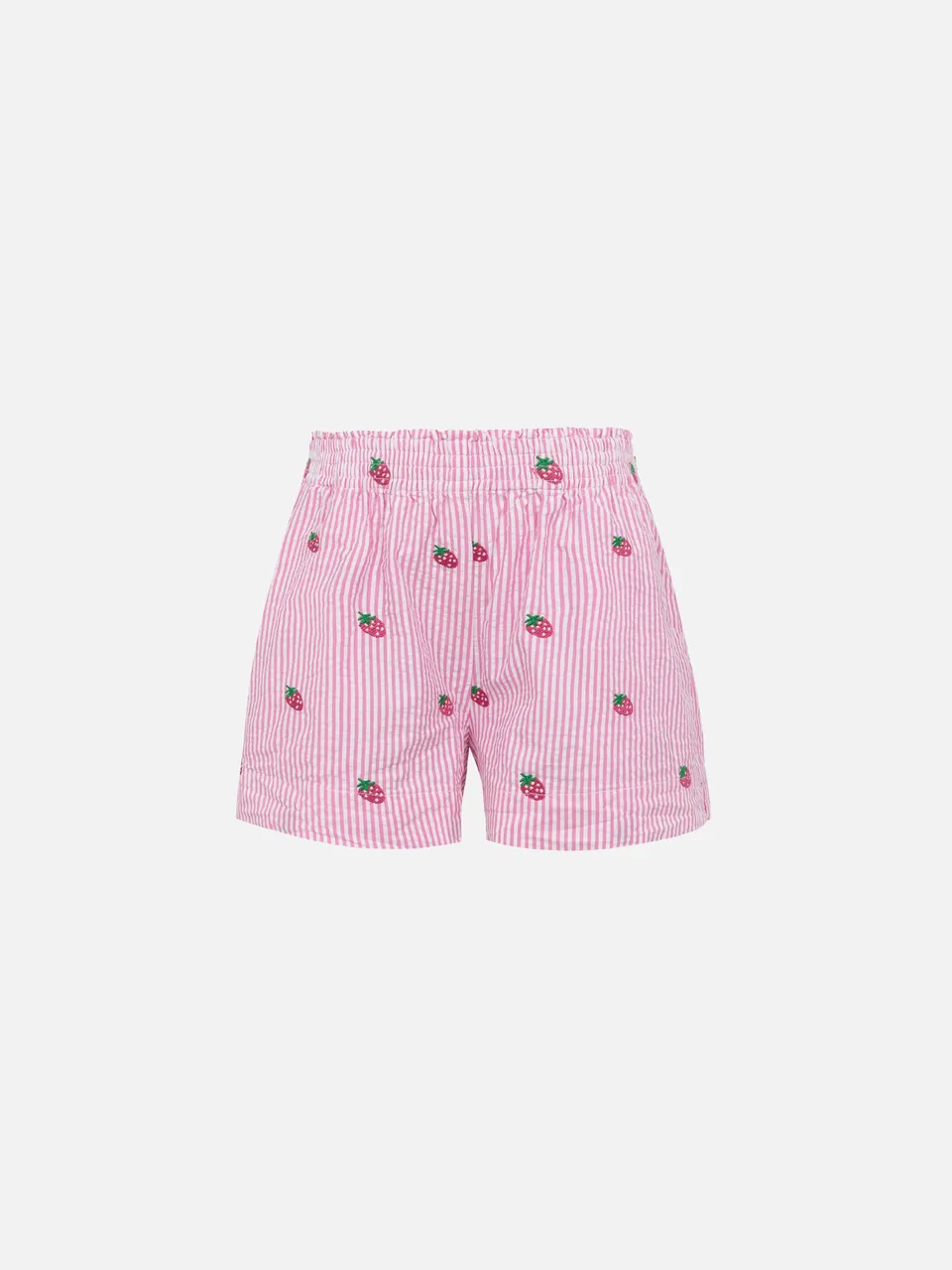 mc2-saint-barth-meave-jr-shorts-bambina-seersucker-rosa-fragola image 1