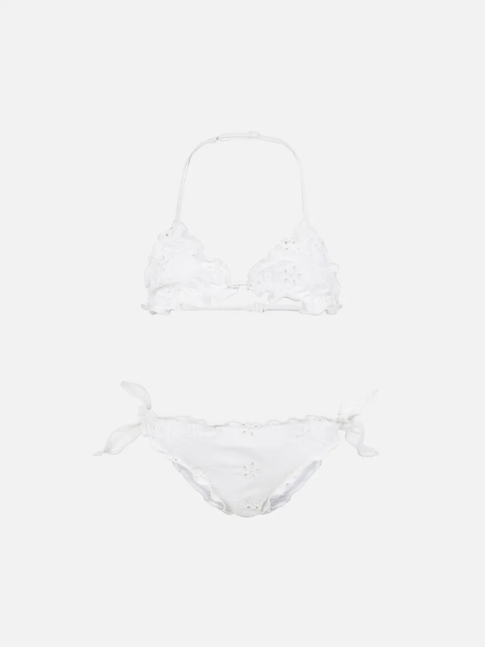 mc2-saint-barth-cris-bikini-a-triangolo-in-pizzo-sangallo-di-cotone-bianco-bambi image 1