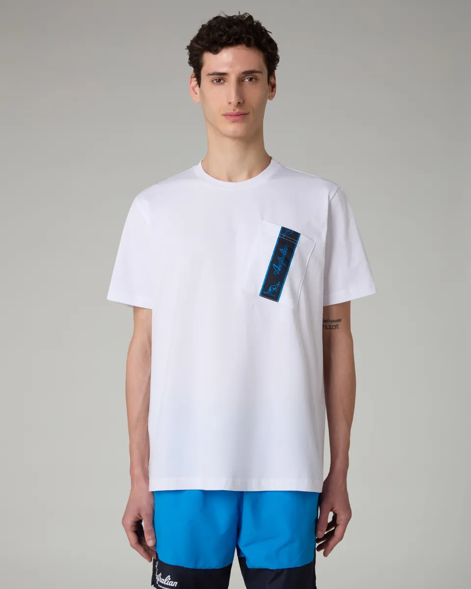 australian-pocket-t-shirt-t-shirt-cotone-bianca-con-tasca image 1