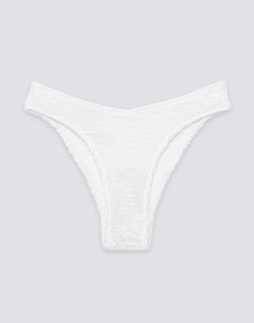 sundek-slip-sgambato-vita-alta-donna-in-tessuto-goffrato-tinta-unita image 1