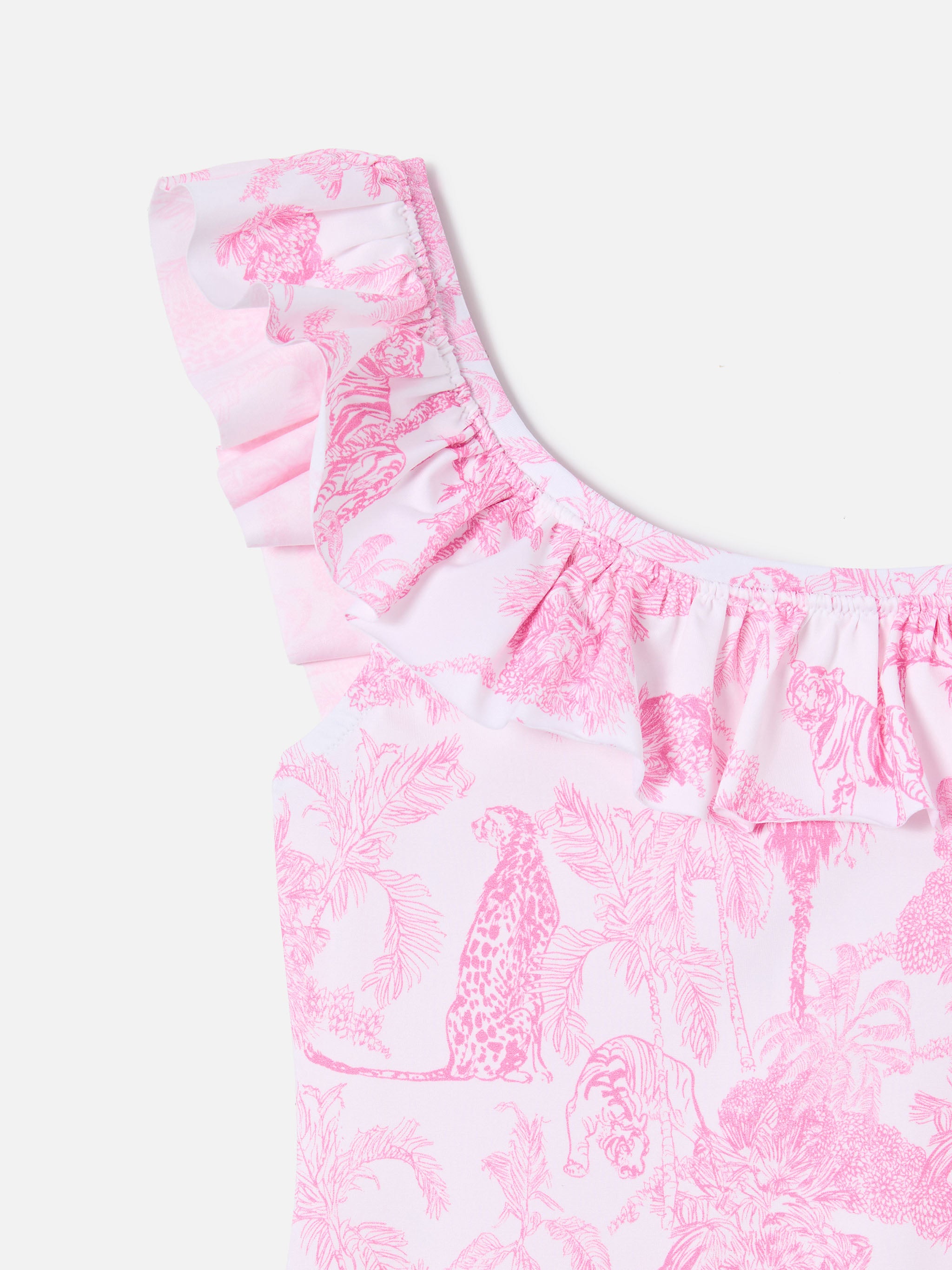 mc2-saint-barth-carin-costume-intero-bambina-monospalla-rosa-toile-de-jouy image 3