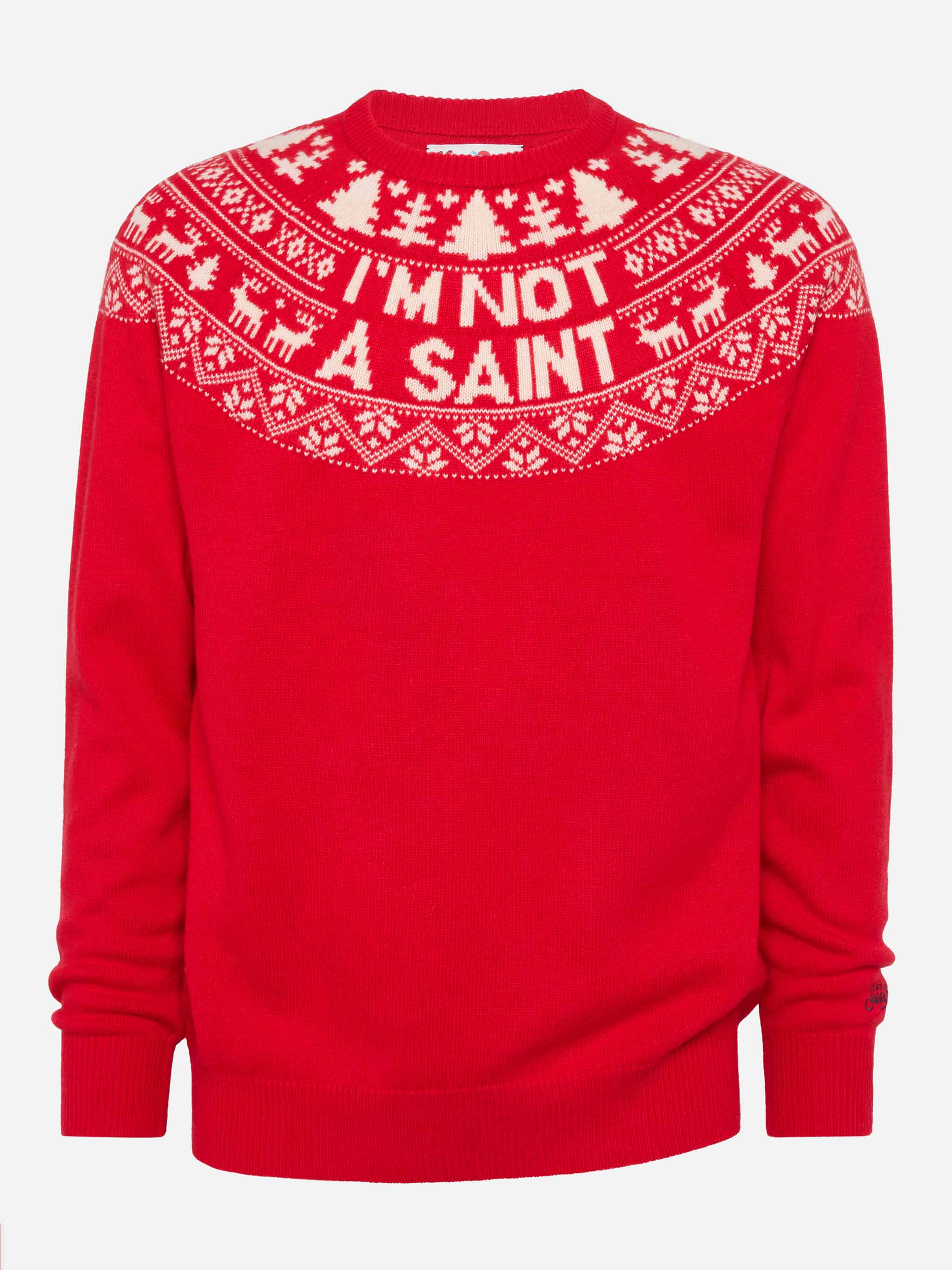 mc2-saint-barth-maglione-heron-uomo-rosso-con-jacquard-fair-isle-e-i-m-not-a-sai image 4
