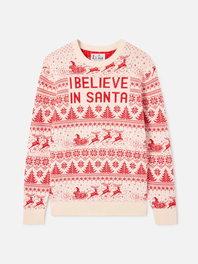 mc2-saint-barth-heron-p-maglia-uomo-cashmere-bianca-i-believe-in-santa image 1