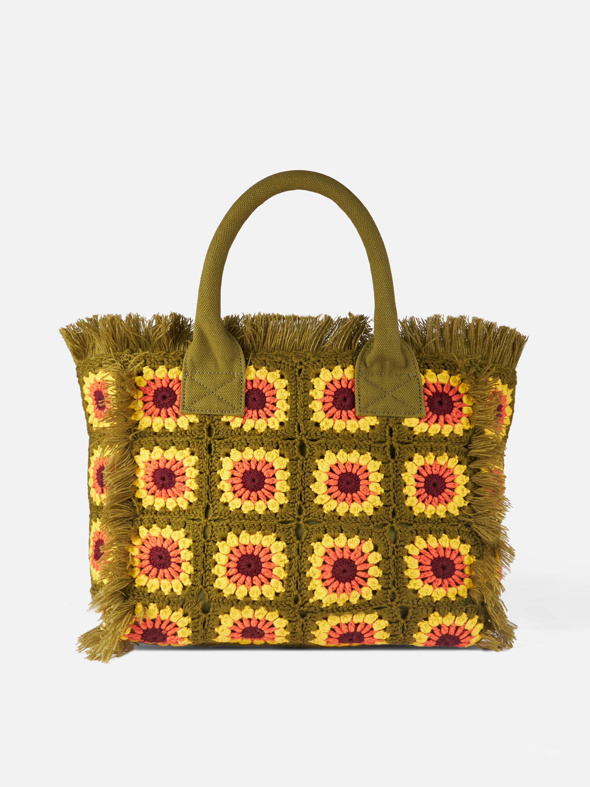 mc2-saint-barth-borsa-a-spalla-uncinetto-verde-con-fiore-girasole-40x32x20-cm image 4