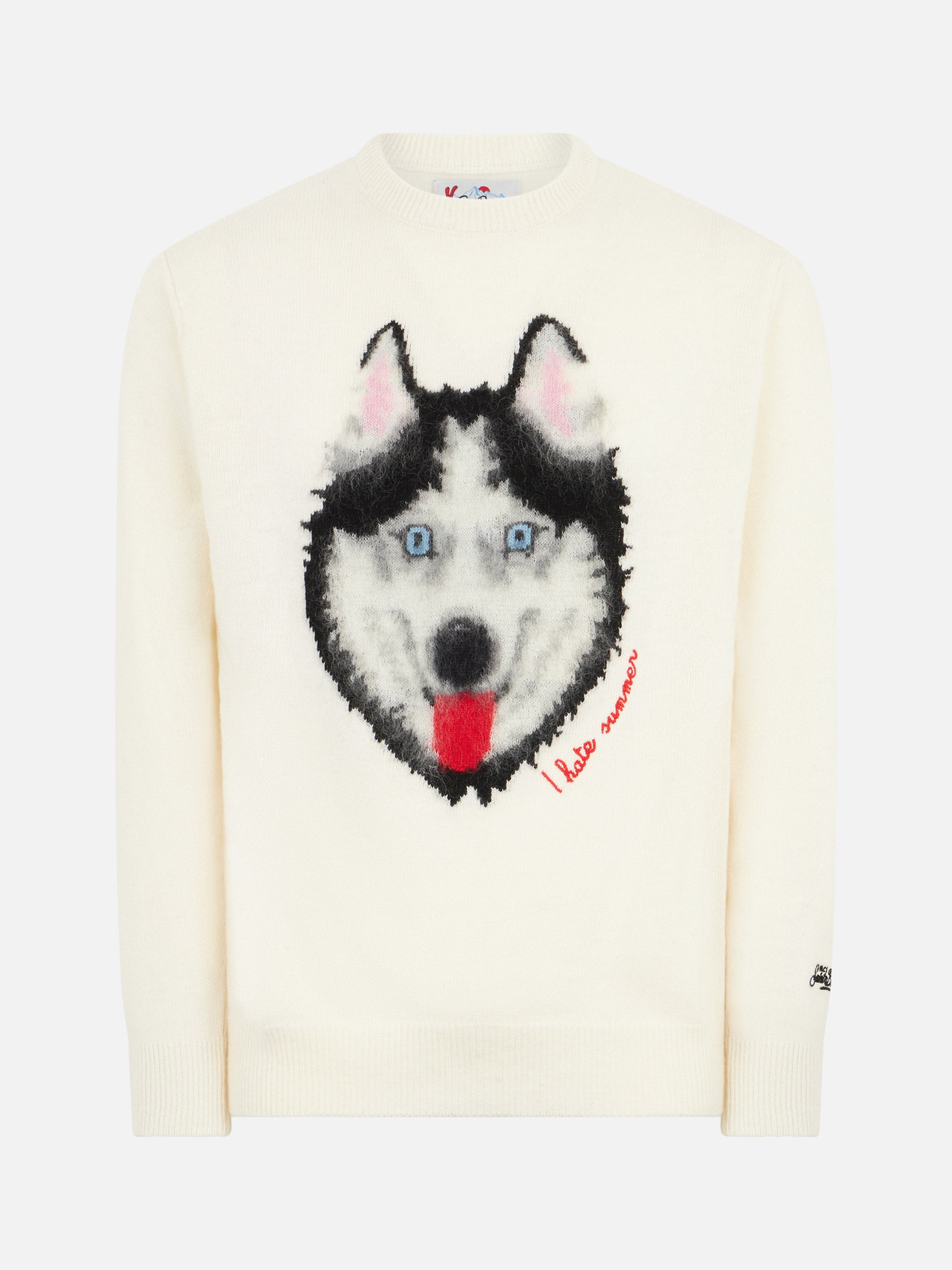 mc2-saint-barth-maglia-heron-uomo-in-misto-lana-grigio-jacquard-lupo image 4