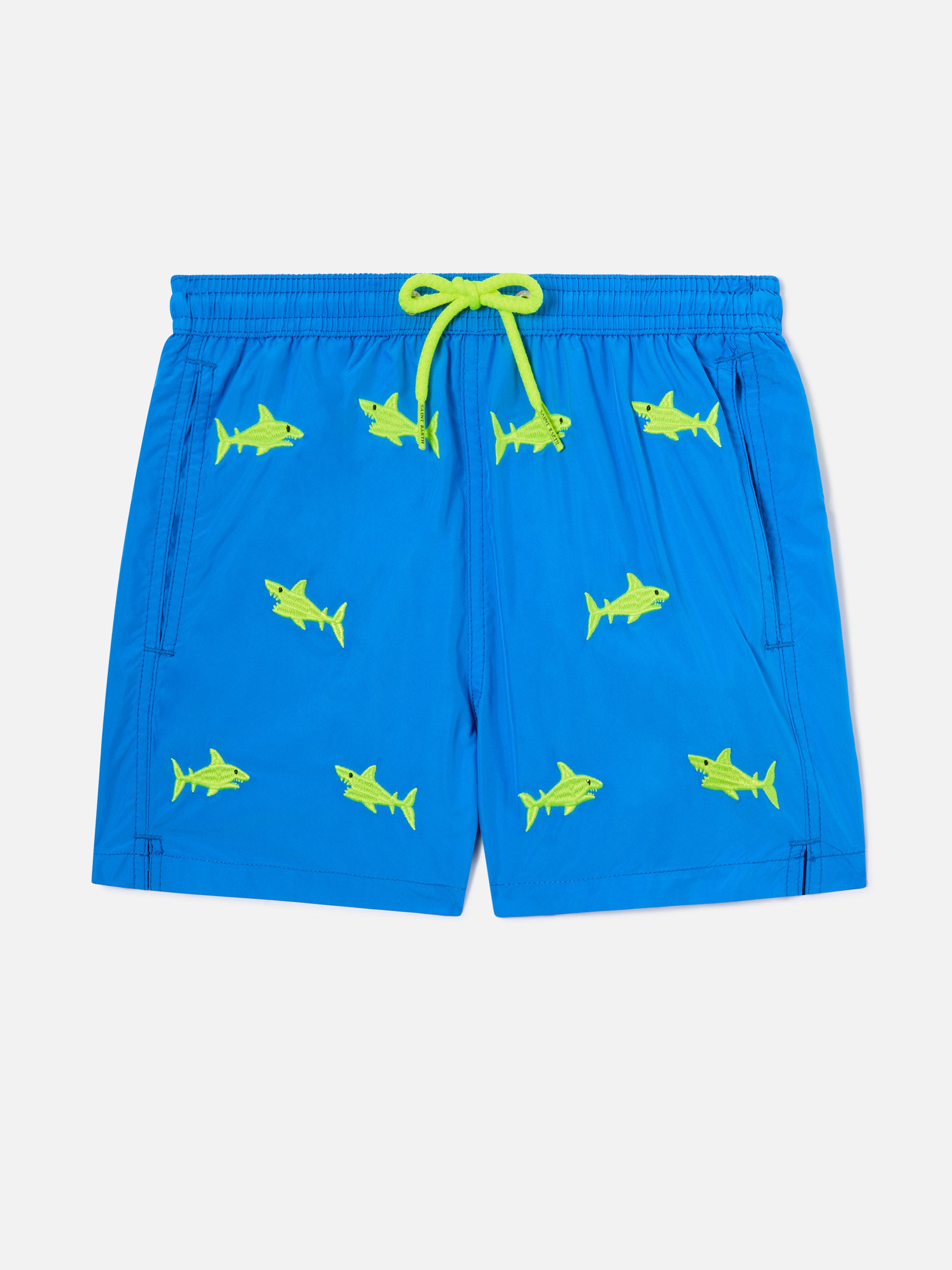 mc2-saint-barth-costume-da-bagno-per-bambino-con-ricamo-squalo-giallo-fluo-a-lun image 1