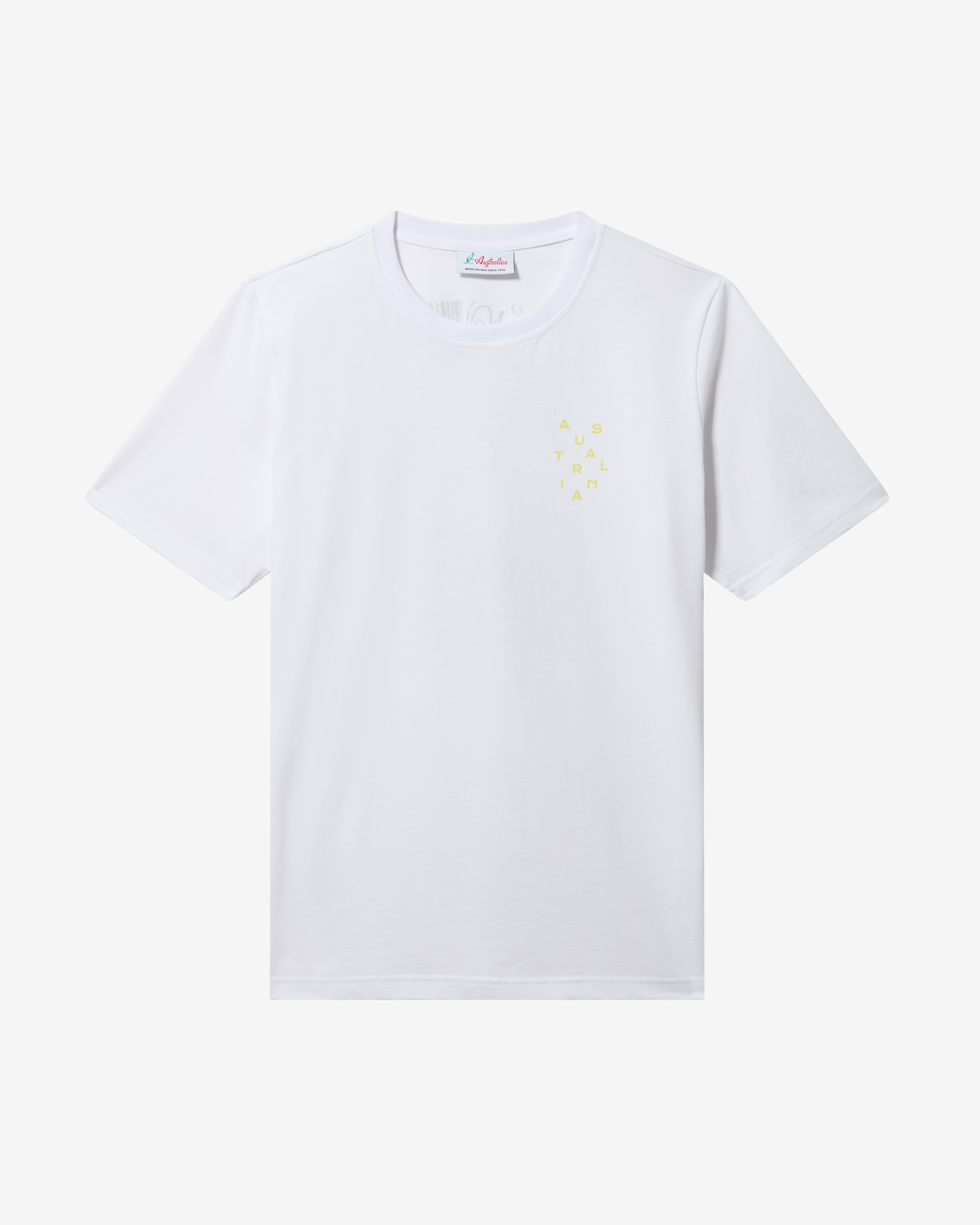 australian-topographic-t-shirt-maglia-cotone-bianca-regular-fit image 6