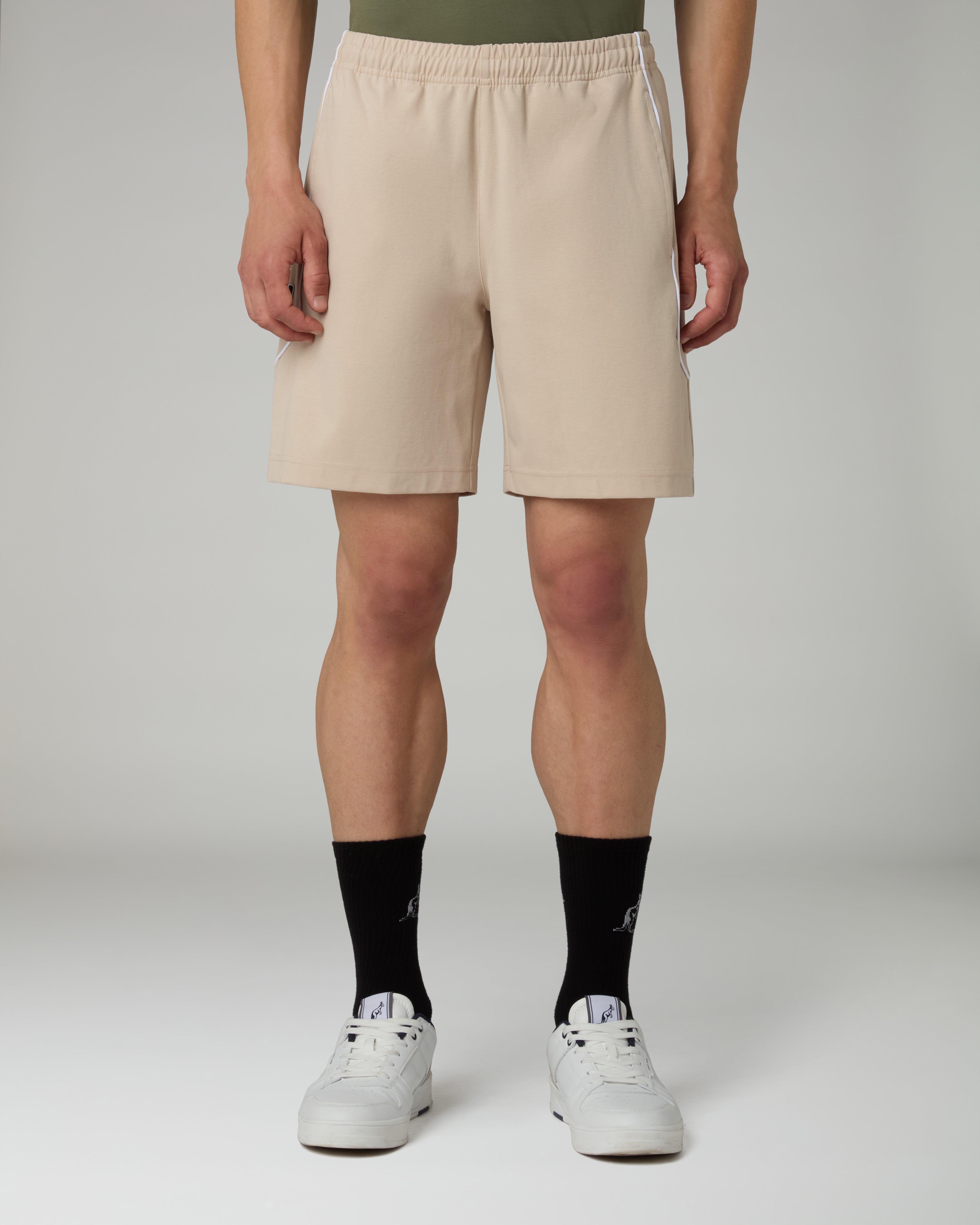 australian-league-slate-short-short-sportivo-in-cotone-sabbia image 1