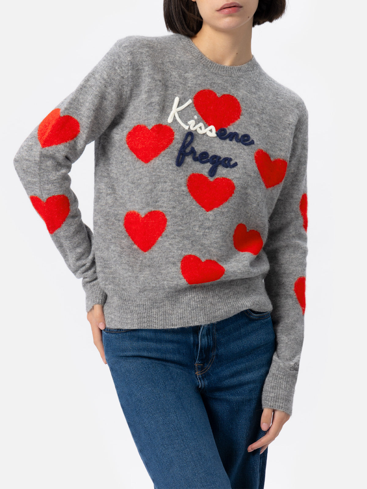 mc2-saint-barth-new-queen-maglia-donna-effetto-alpaca-grigia-kissene image 1