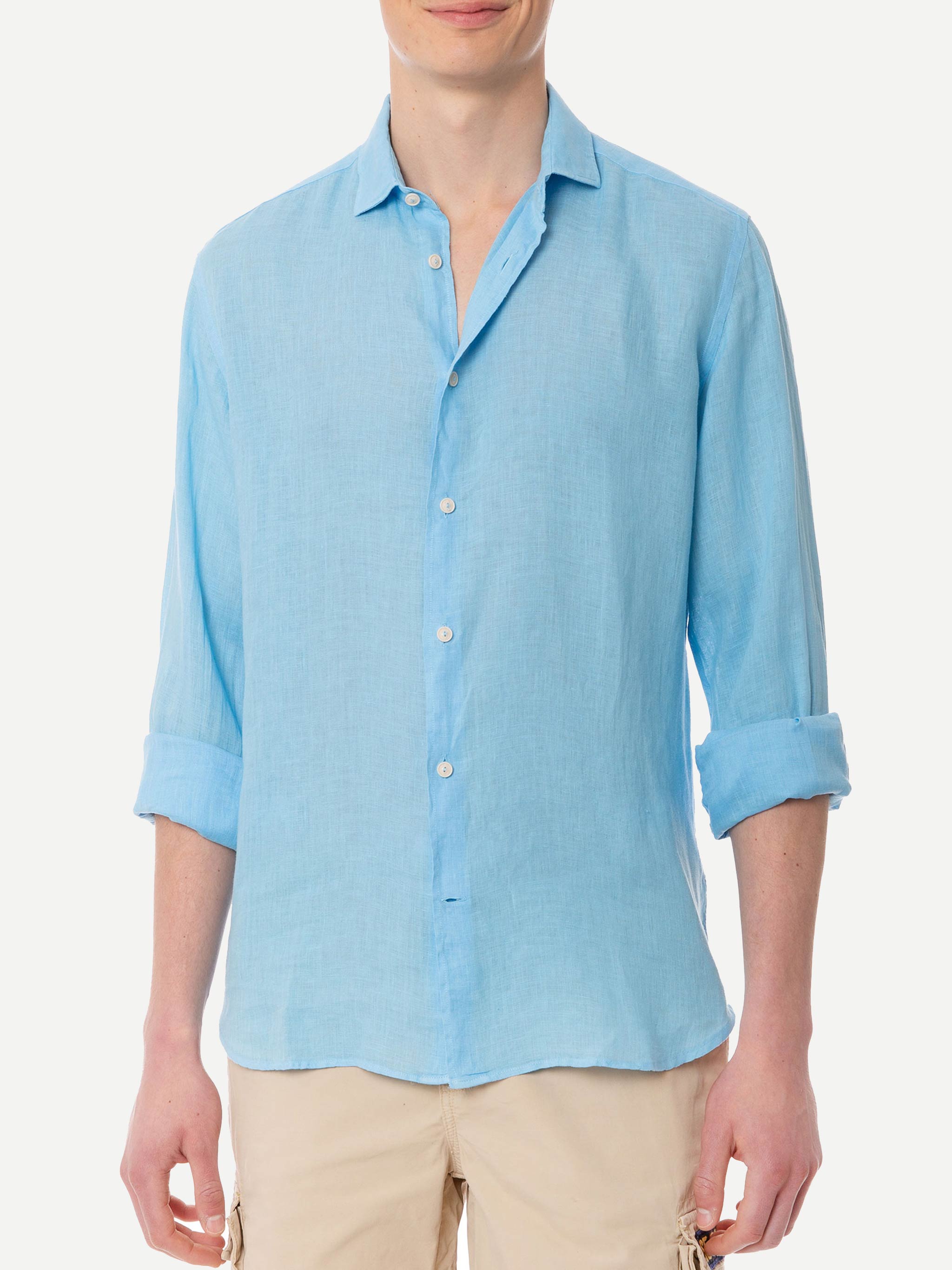 mc2-saint-barth-pamplona-camicia-uomo-in-puro-lino-azzurro image 1