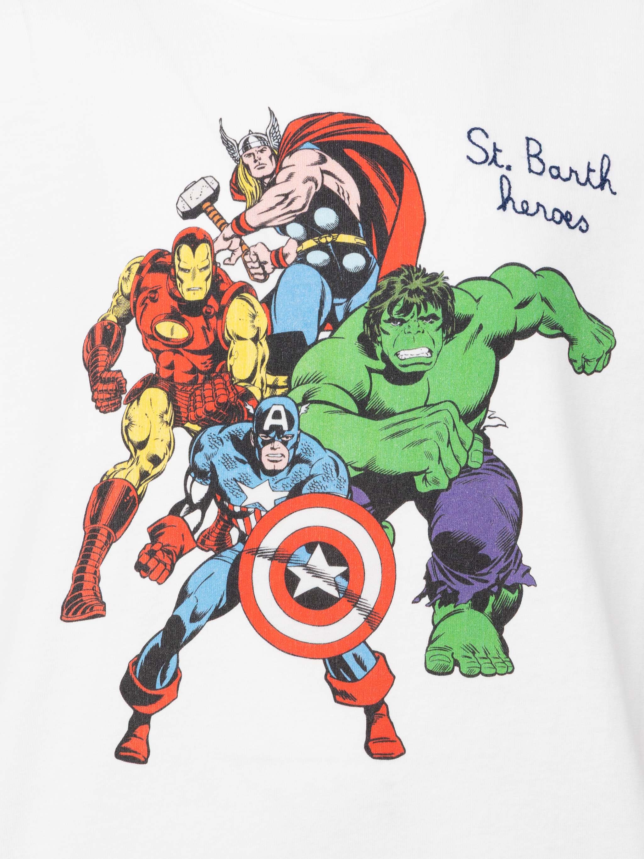 mc2-saint-barth-t-shirt-bambino-cotone-marvel-special-edition-bianca image 2