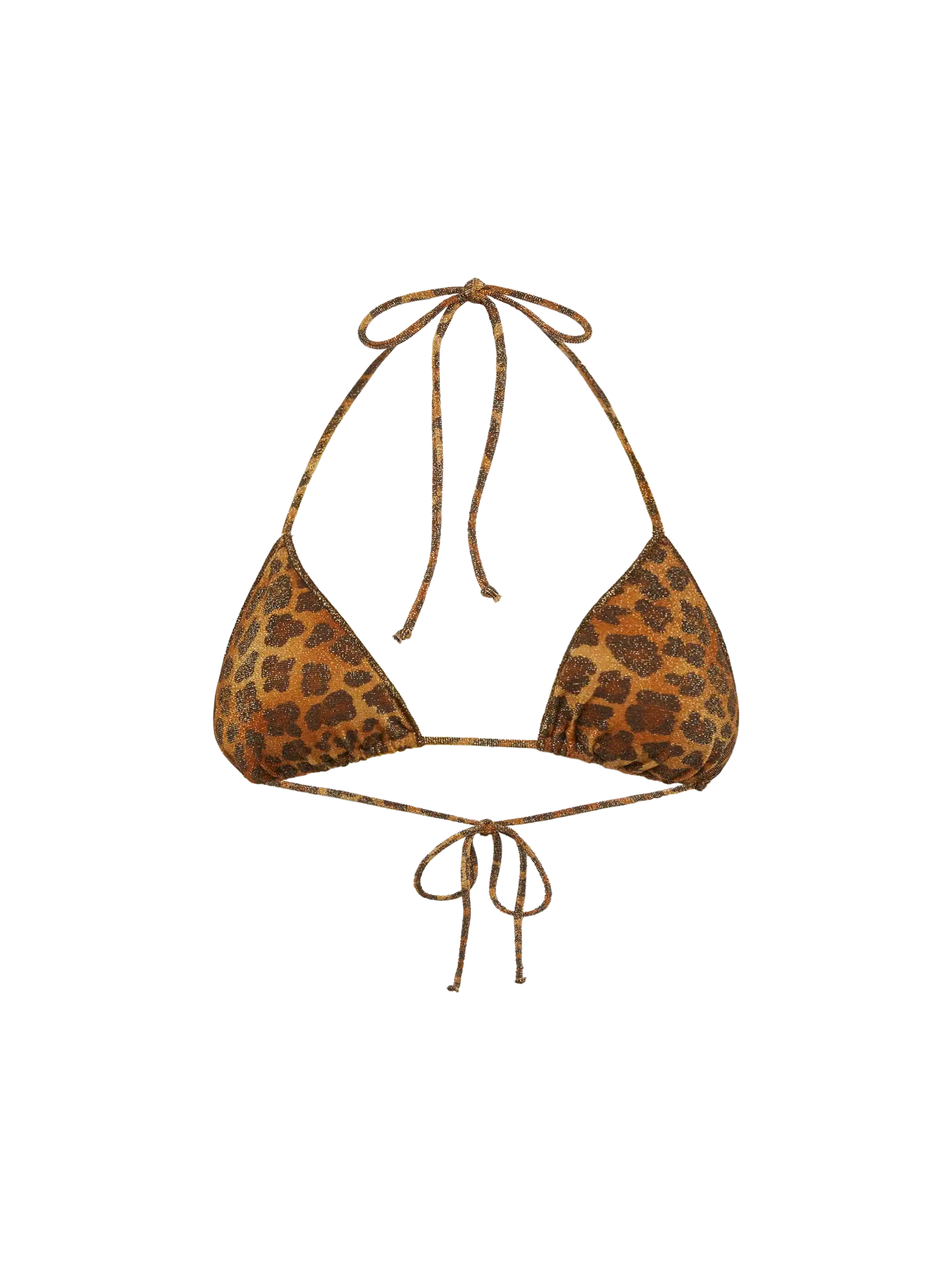 mc2-saint-barth-leah-top-bikini-triangolo-donna-lurex-animalier-marrone image 1