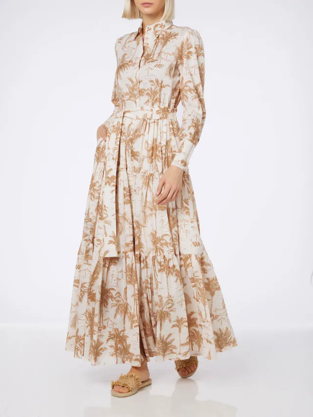 mc2-saint-barth-abito-lungo-jensen-in-cotone-con-stampa-toile-de-jouy image 1