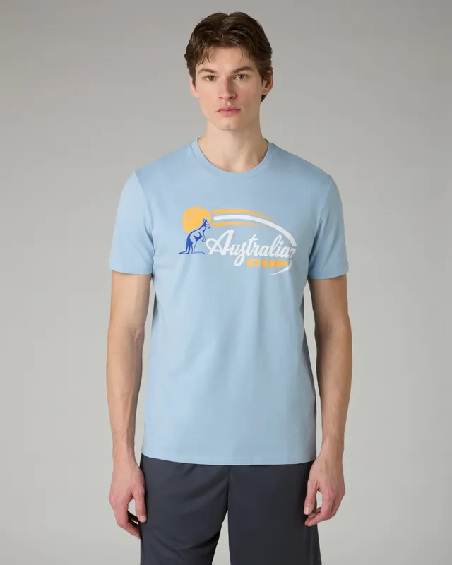 australian-cup-t-shirt-maglietta-cotone-azzurro-pastello-regular-fit image 1