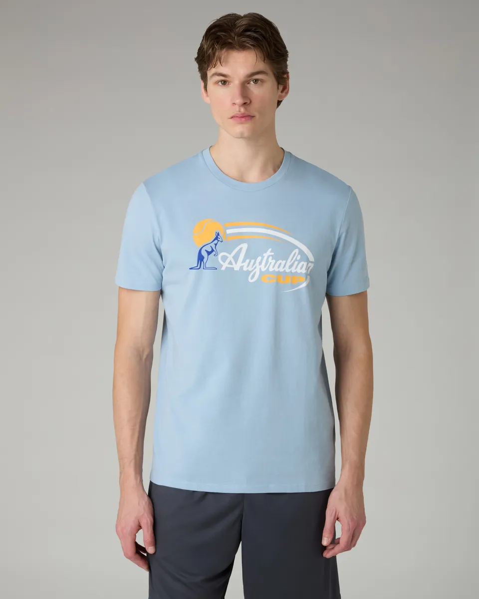 australian-cup-t-shirt-maglietta-cotone-azzurro-pastello-regular-fit image 1