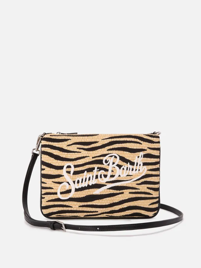 mc2-saint-barth-parisienne-pouch-zebrata-ricamata-beige-con-tracolla-removibile image 1