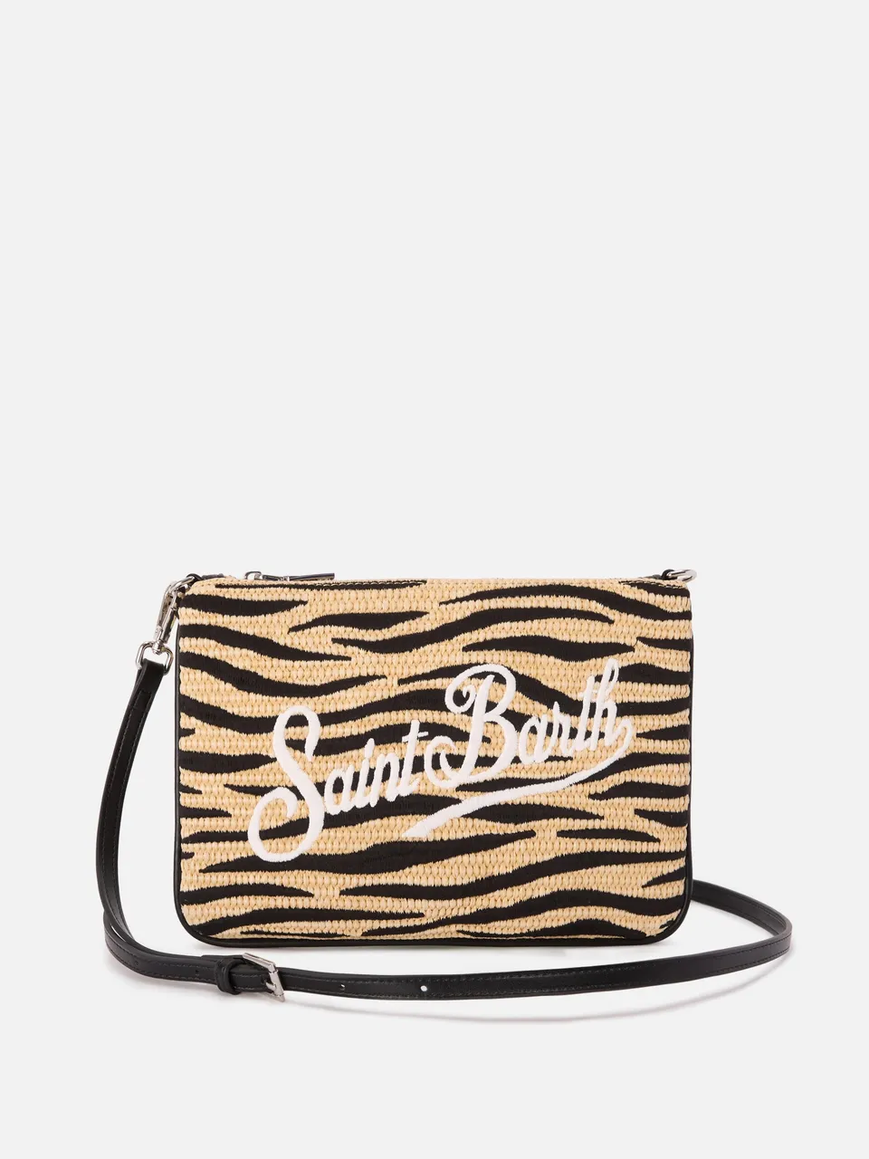 mc2-saint-barth-parisienne-pouch-zebrata-ricamata-beige-con-tracolla-removibile image 1