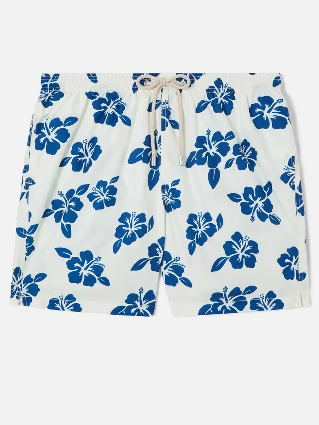 mc2-saint-barth-lighting-costume-mare-bianco-stampa-hibiscus-blu image 1