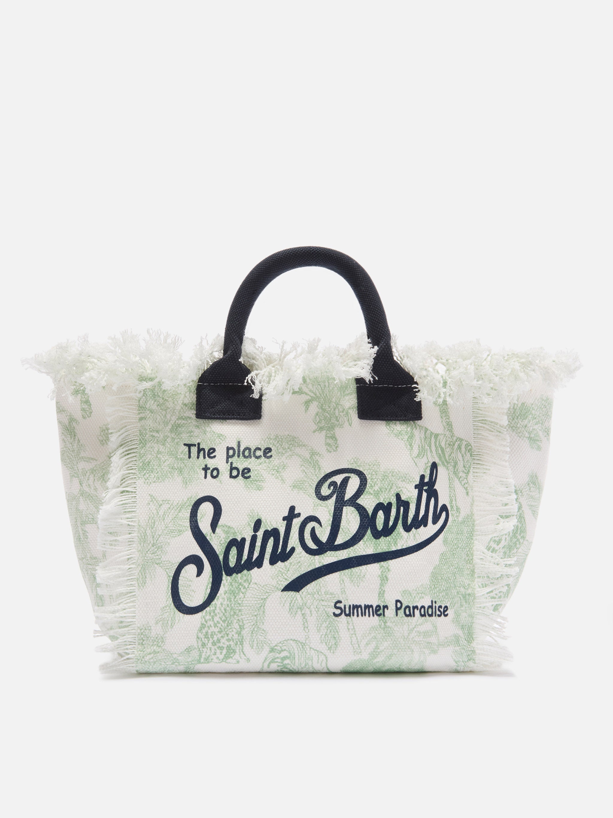 mc2-saint-barth-colette-borsa-in-canvas-toile-de-jouy-verde image 1