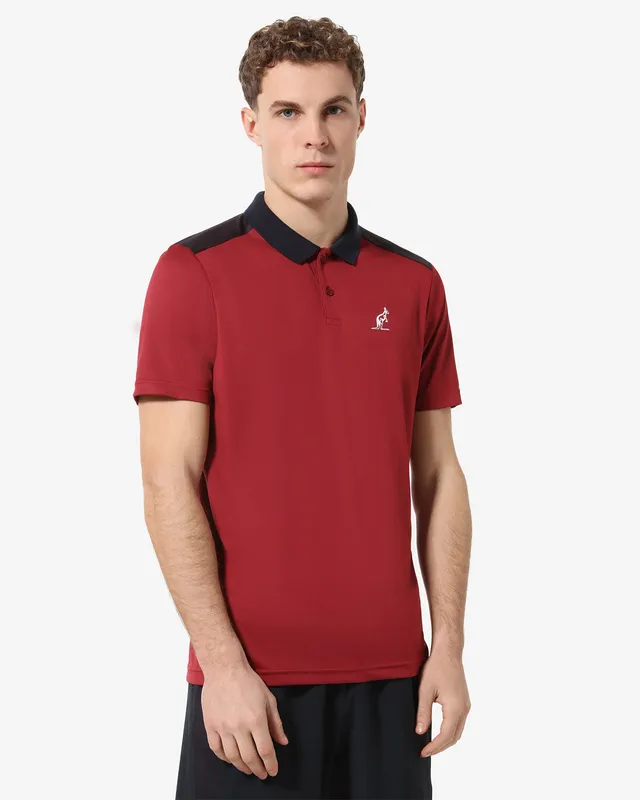 australian-energy-polo-shirt-tennis-polo-ace-bordeaux-performance image 1