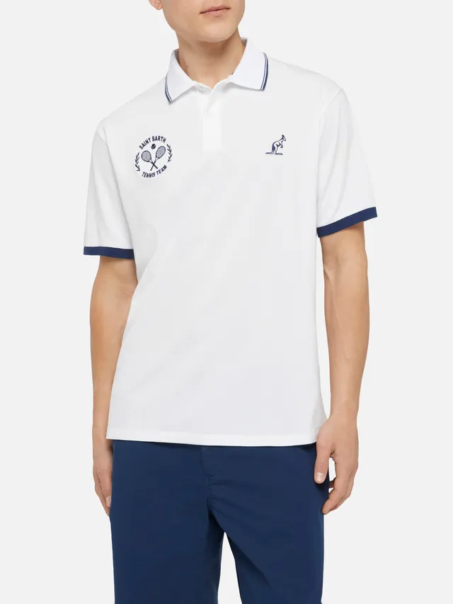 mc2-saint-barth-polo-beverly-hills-uomo-in-cotone-piqu-bianco-australian-special image 1