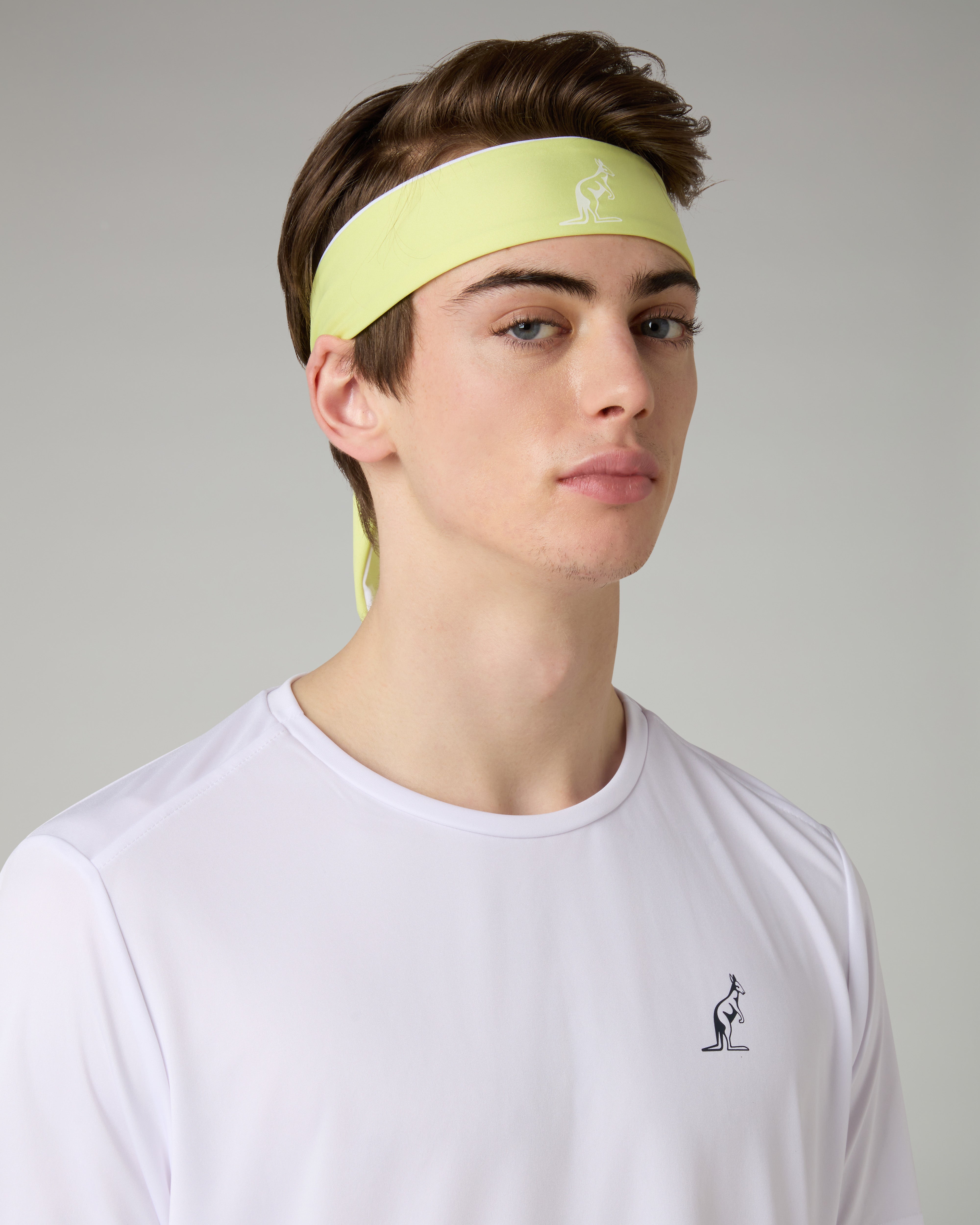 australian-bi-color-sweatband-fascia-tennis-lime-made-in-italy image 2
