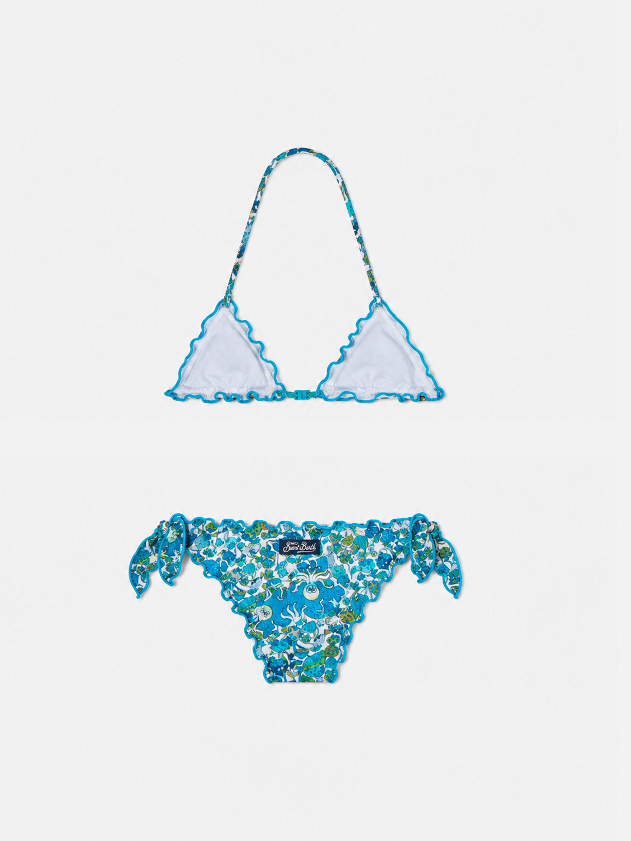 mc2-saint-barth-bikini-da-bambina-a-triangolo-con-stampa-funghi-edizione-special image 2