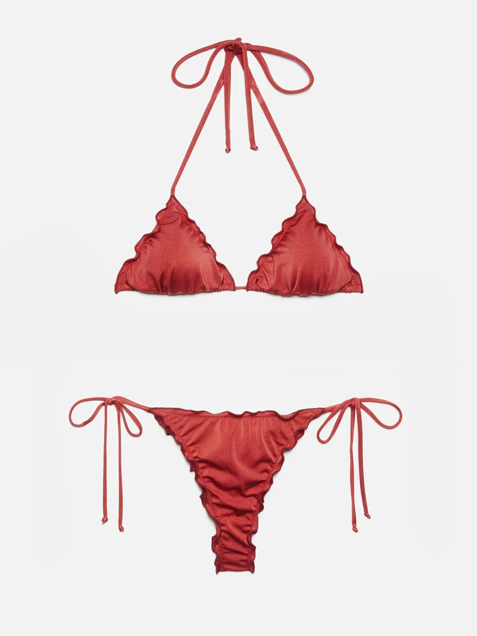 mc2-saint-barth-bikini-classico-a-triangolo-in-shimmer-rosso-mattone-sagittarius image 1