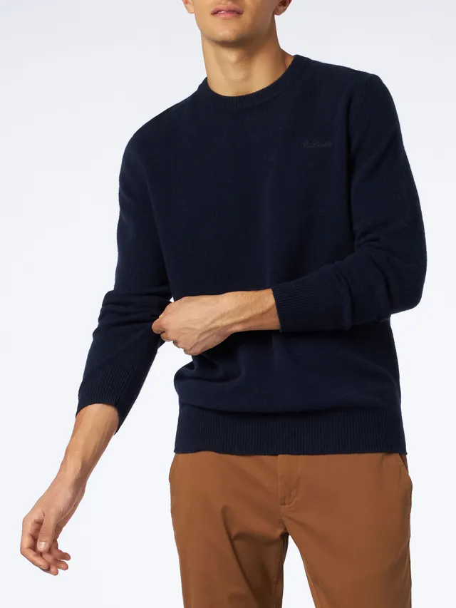 mc2-saint-barth-maglione-regent-uomo-girocollo-in-lambswool-blu image 1