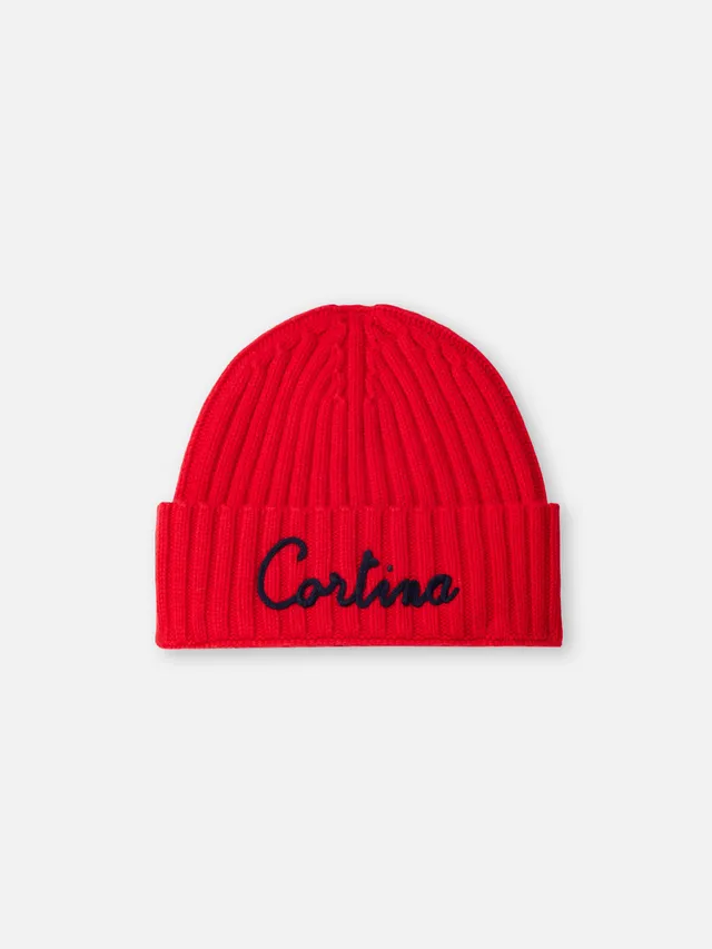mc2-saint-barth-wengen-cappello-rosso-a-costine-misto-cashmere-ricamo-cortina image 1
