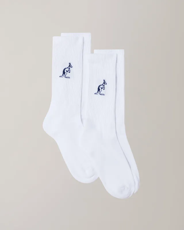 australian-bi-pack-calze-cotone-bianche-logo image 1