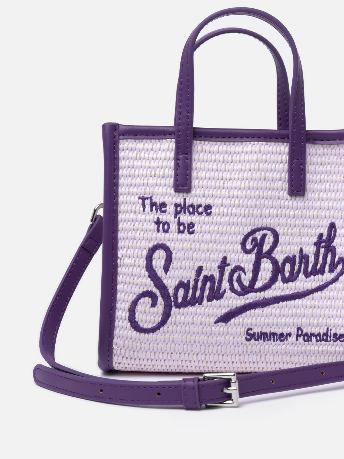 mc2-saint-barth-borsa-vivian-mini-straw-lilla-effetto-paglia image 2