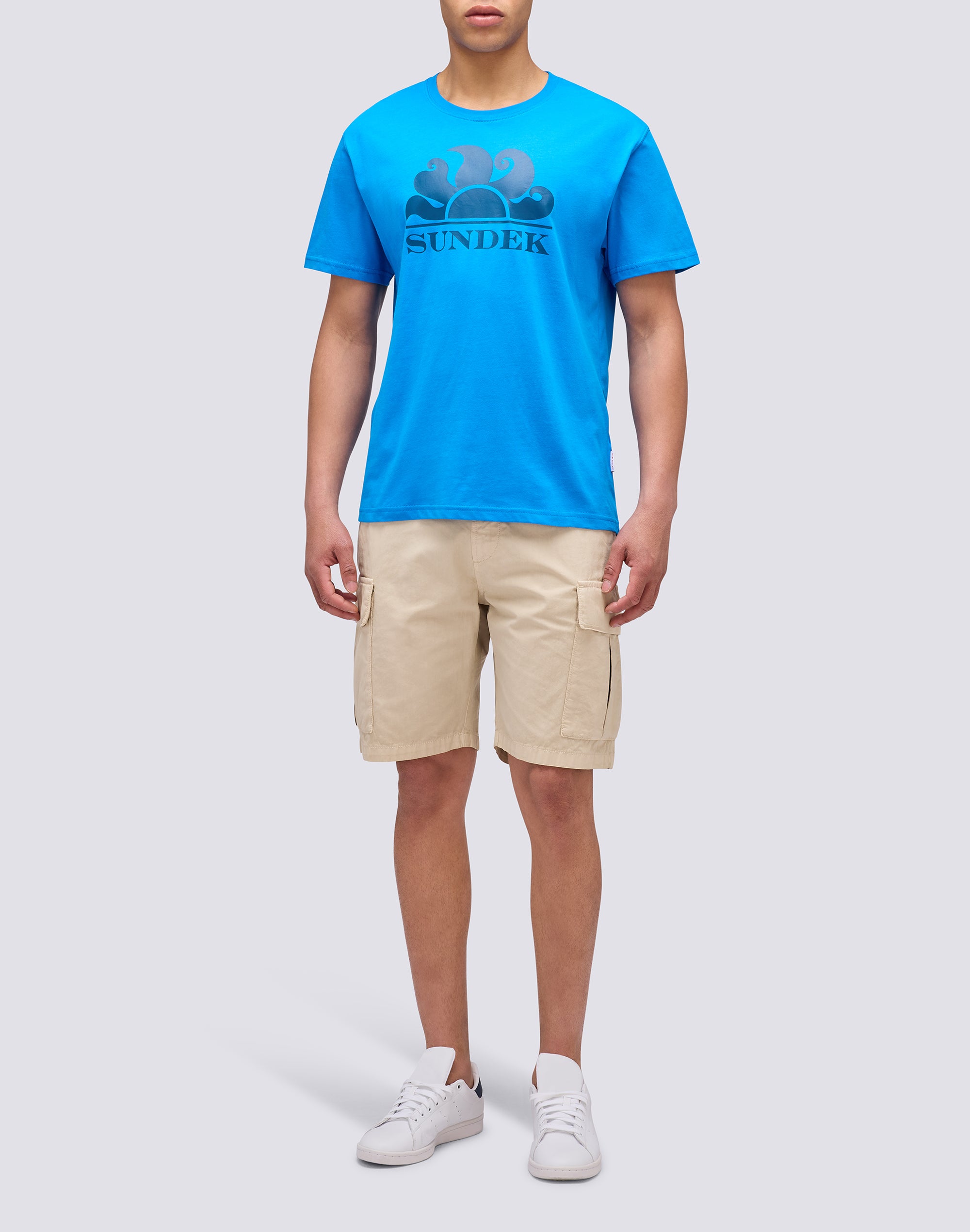 sundek-t-shirt-uomo-girocollo-in-cotone-con-maxi-logo-2 image 3