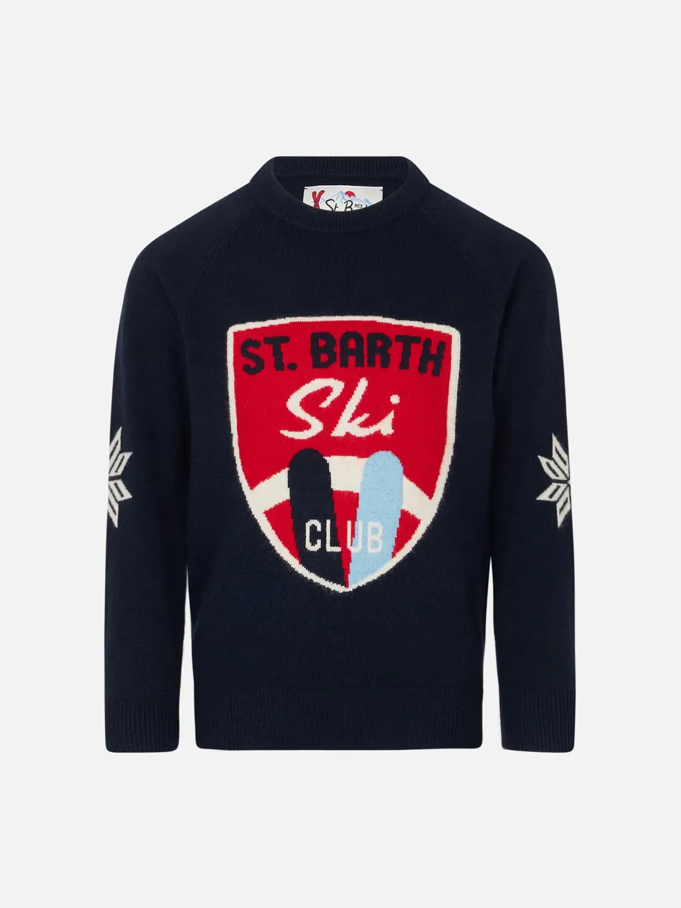 mc2-saint-barth-dou-maglione-girocollo-bambino-st-barth-ski-club-blu image 1