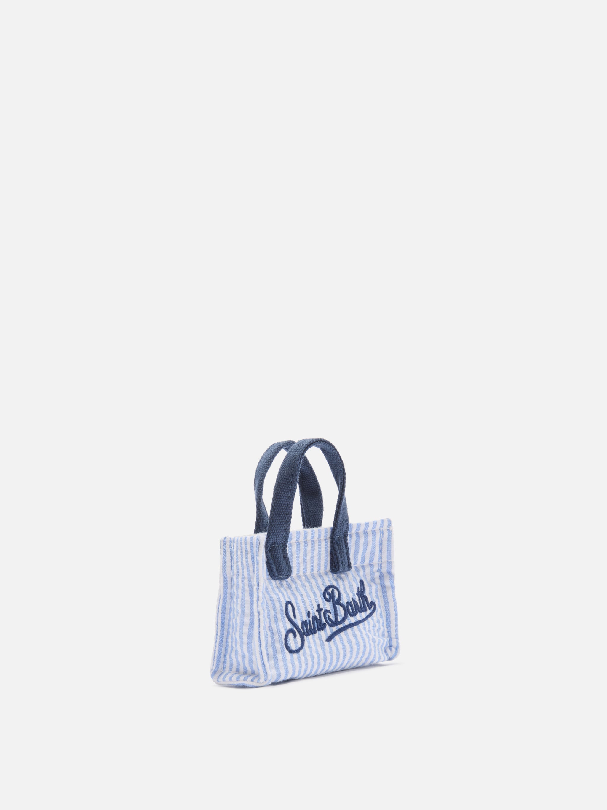 mc2-saint-barth-keychain-mini-borsa-cotone-a-righe-blu-con-logo image 3