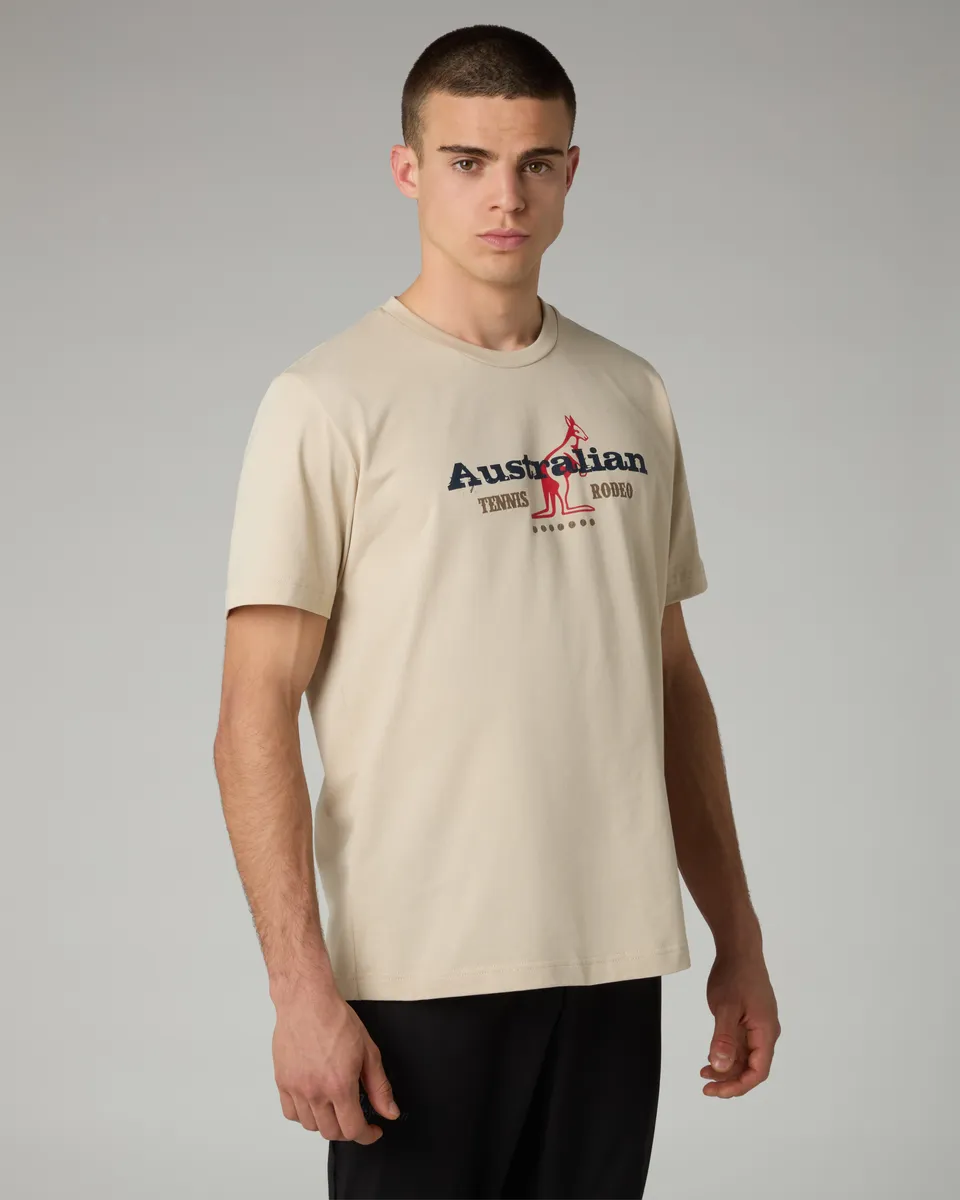 australian-rodeo-t-shirt-t-shirt-cotone-sabbia-regular-fit image 1
