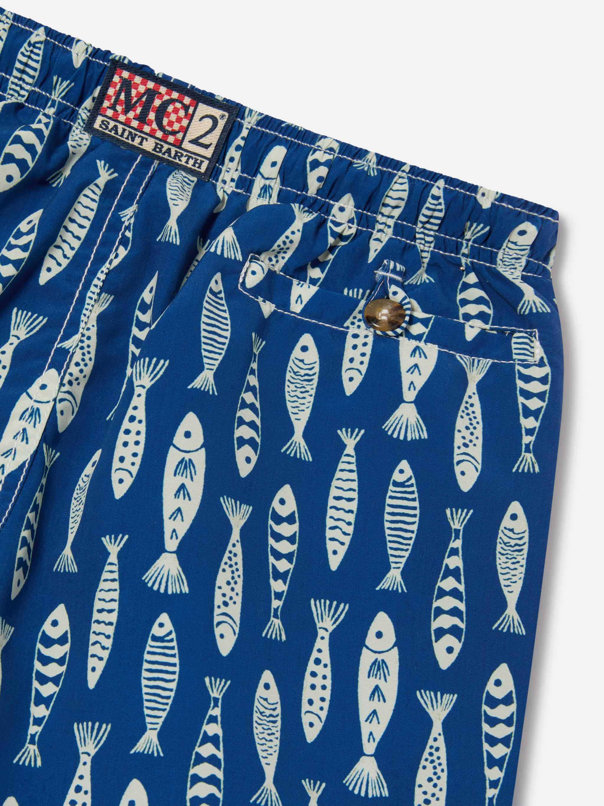 mc2-saint-barth-caprese-jr-costume-bambino-navy-stampa-sardine image 3