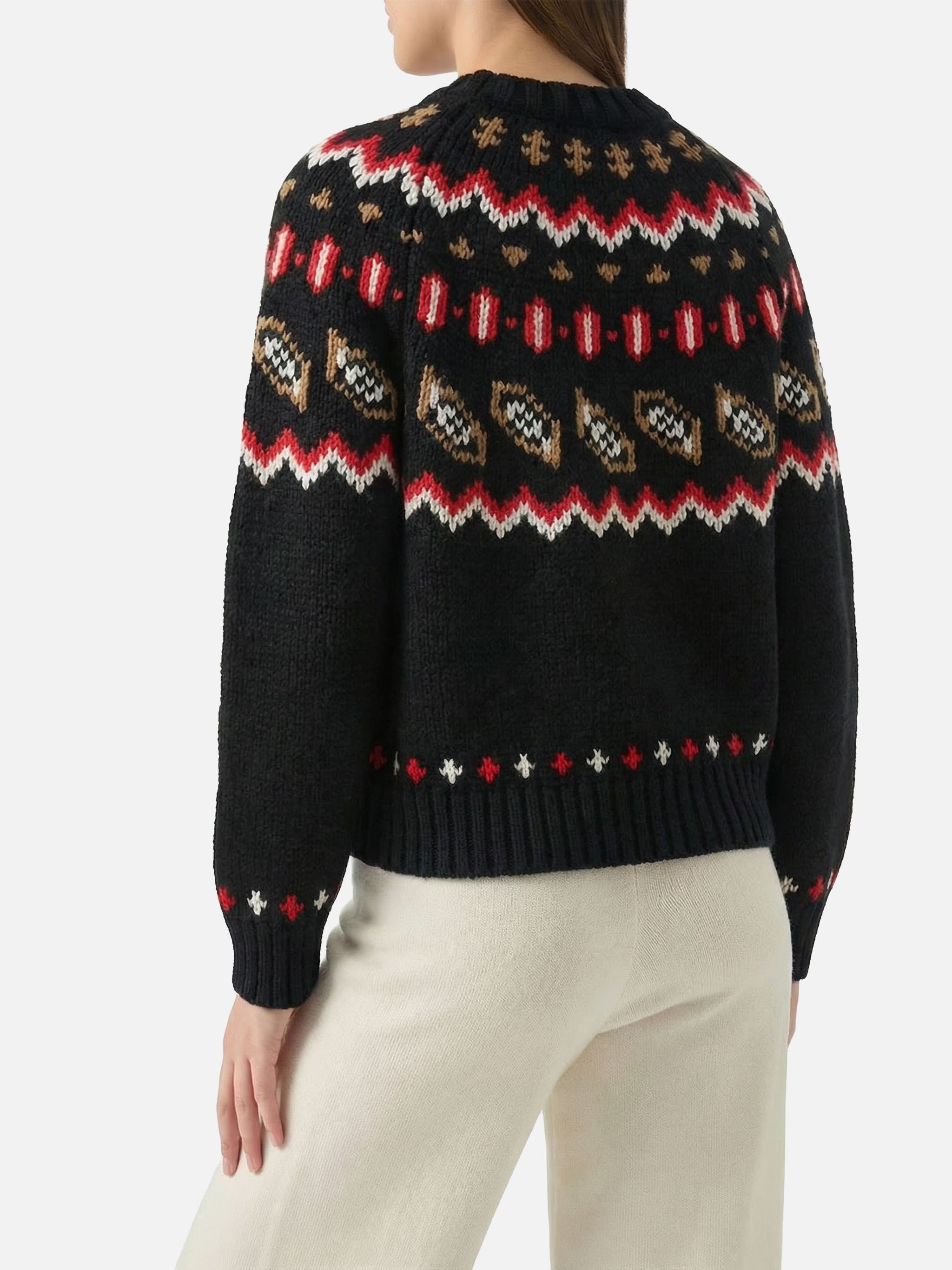 mc2-saint-barth-maglione-kyla-in-lana-con-jacquard-apres-ski-nero image 2