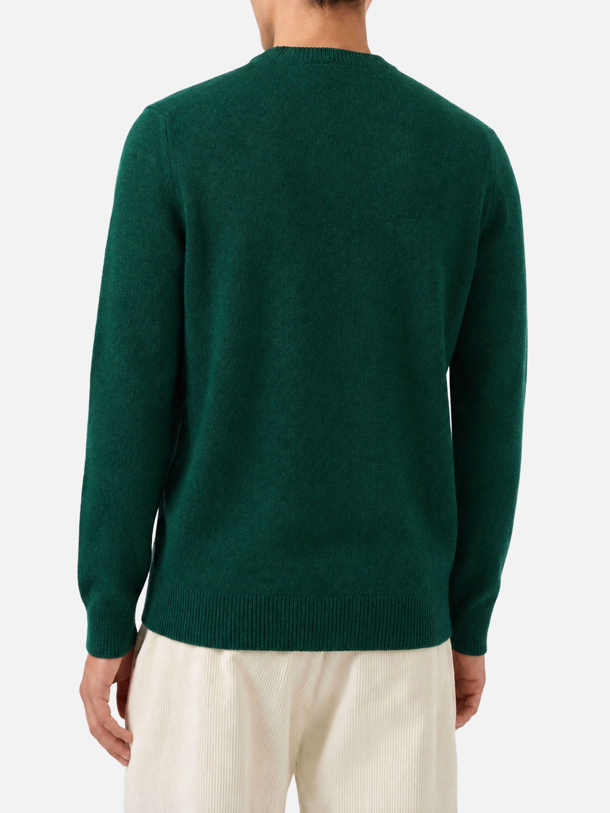 mc2-saint-barth-regent-maglione-uomo-girocollo-in-lambswool-verde-con-ricamo-st- image 3