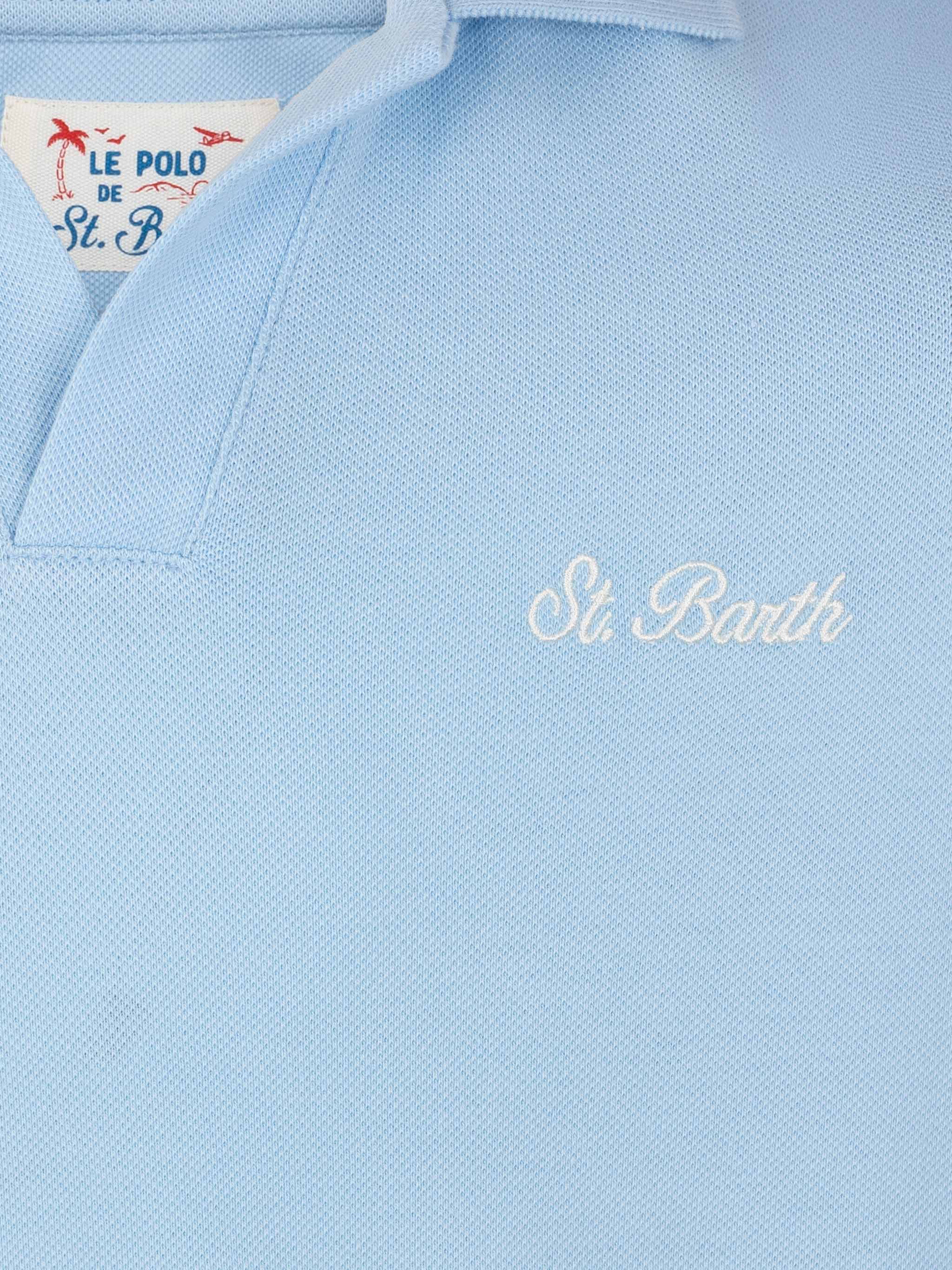mc2-saint-barth-charles-jr-polo-piqu-cotone-azzurro-bambino image 3