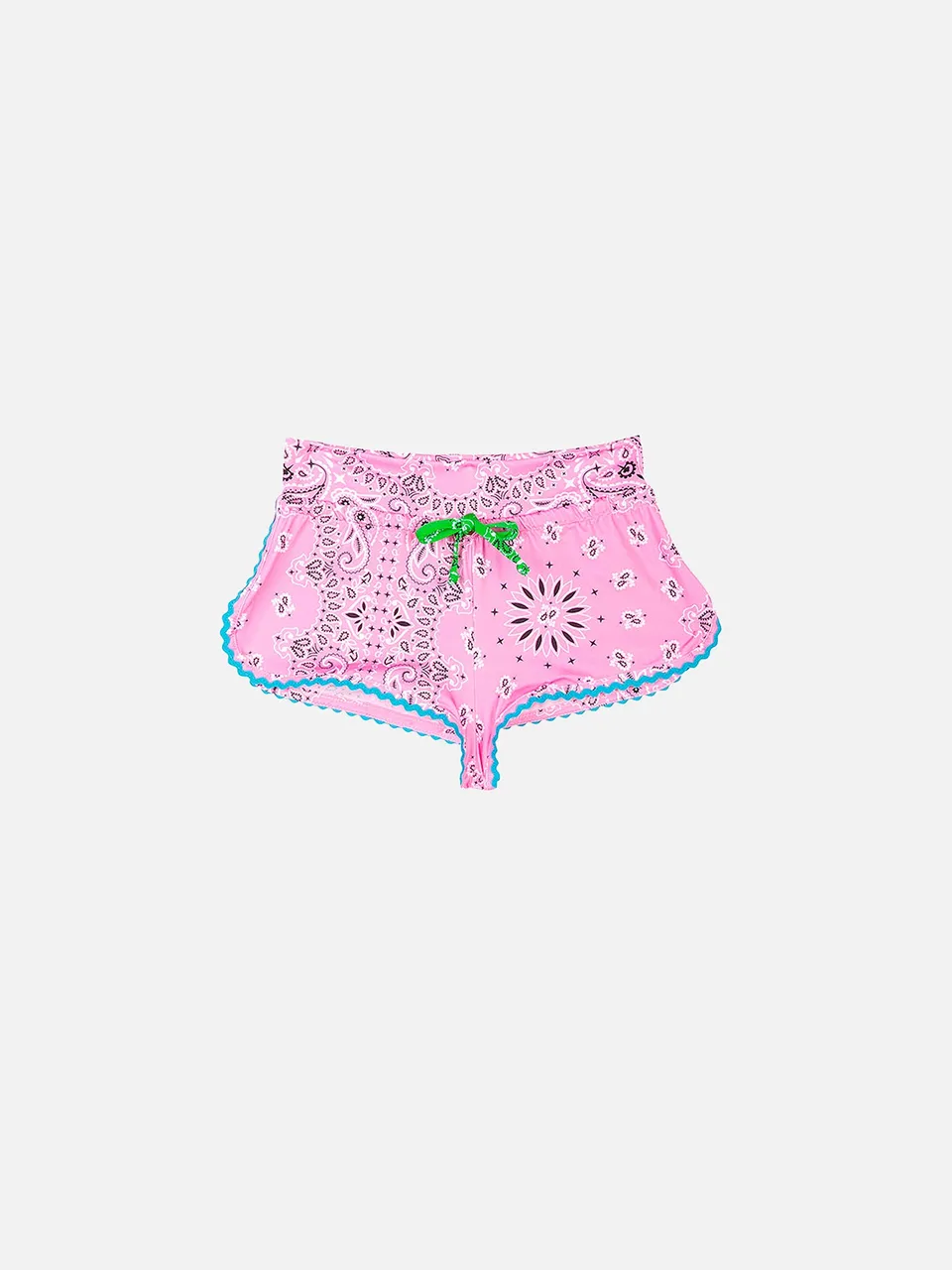 mc2-saint-barth-pantaloncini-da-spiaggia-da-bambina-stampa-bandana-rosa image 1