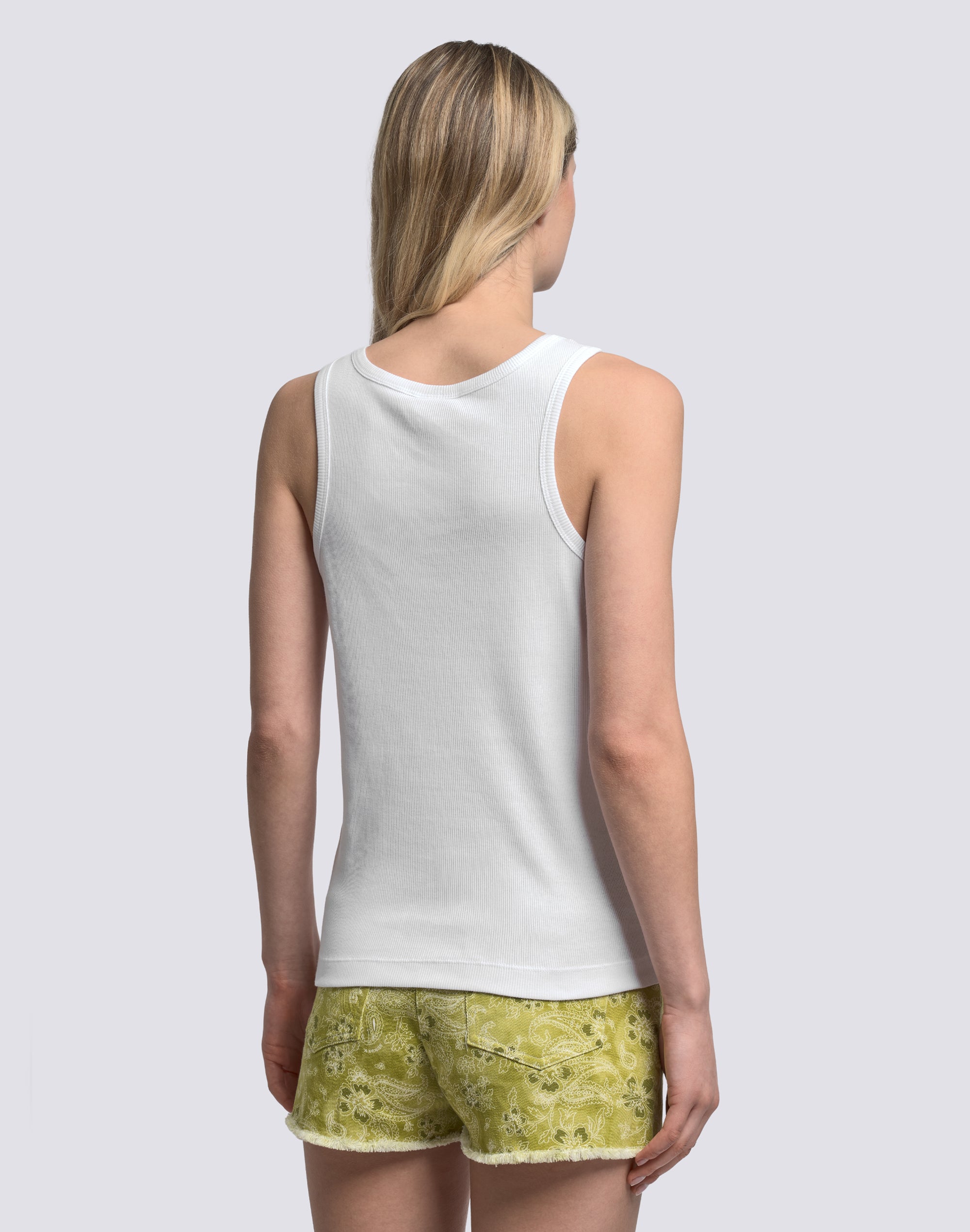 sundek-w388ttcr500-canotta-donna-a-costine-con-logo-ricamato image 3