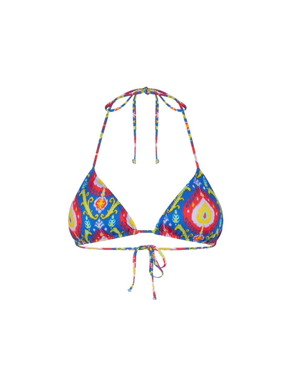mc2-saint-barth-leah-top-bikini-triangolo-ikat-multicolor-blu image 1