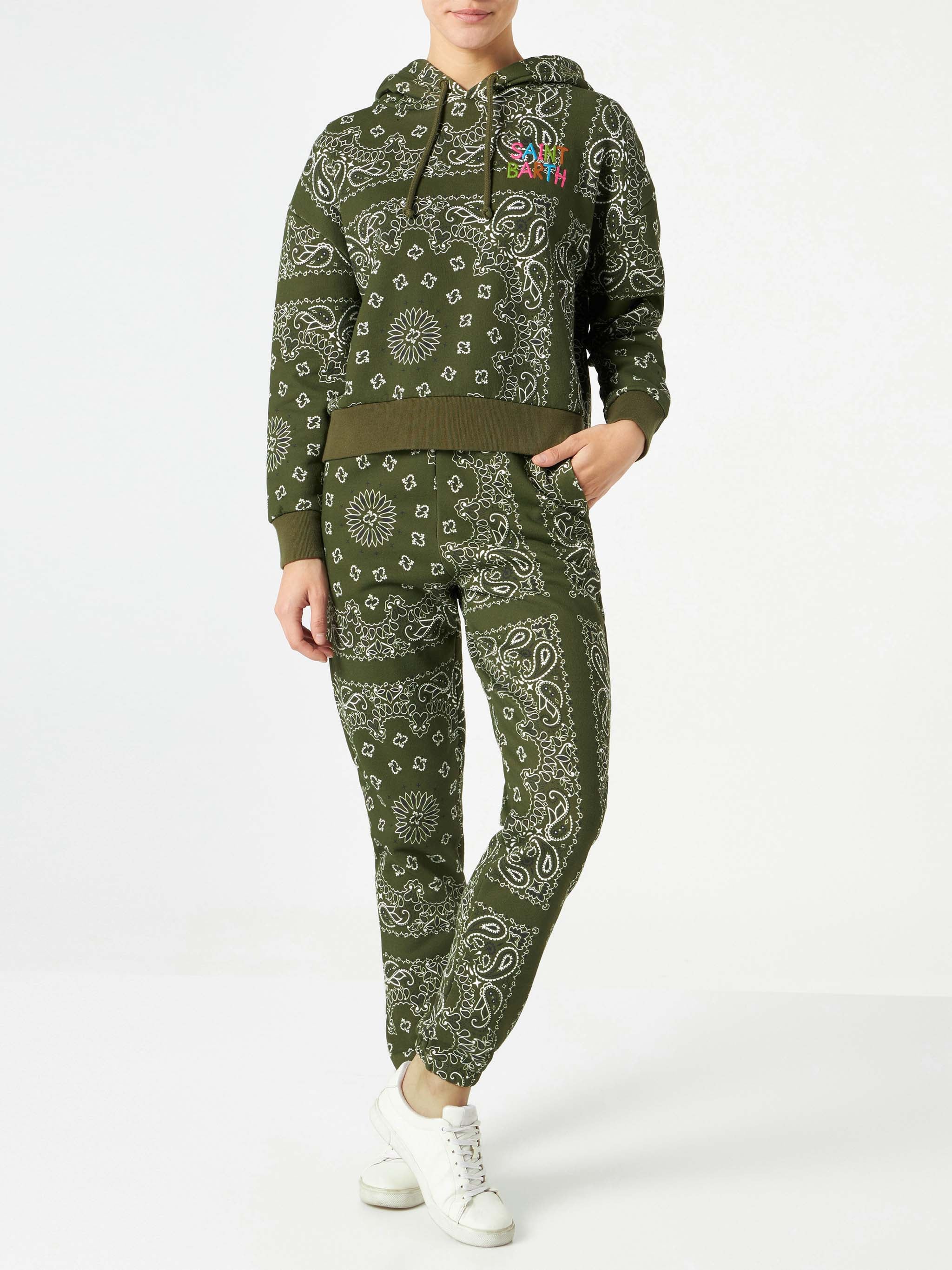 mc2-saint-barth-oda-pantalone-donna-felpa-bandana-verde image 3